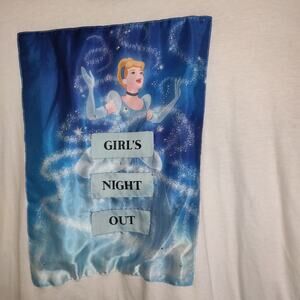 Disney Girls Night Out Womens Plus 3XL RUNS SMALL Cinderella Satin Logo Bling